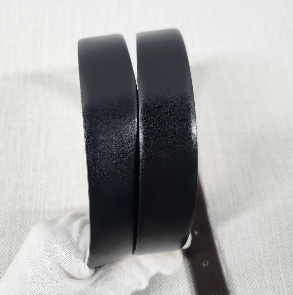 Dior Vintage Size 34 reversible leather belt black brown